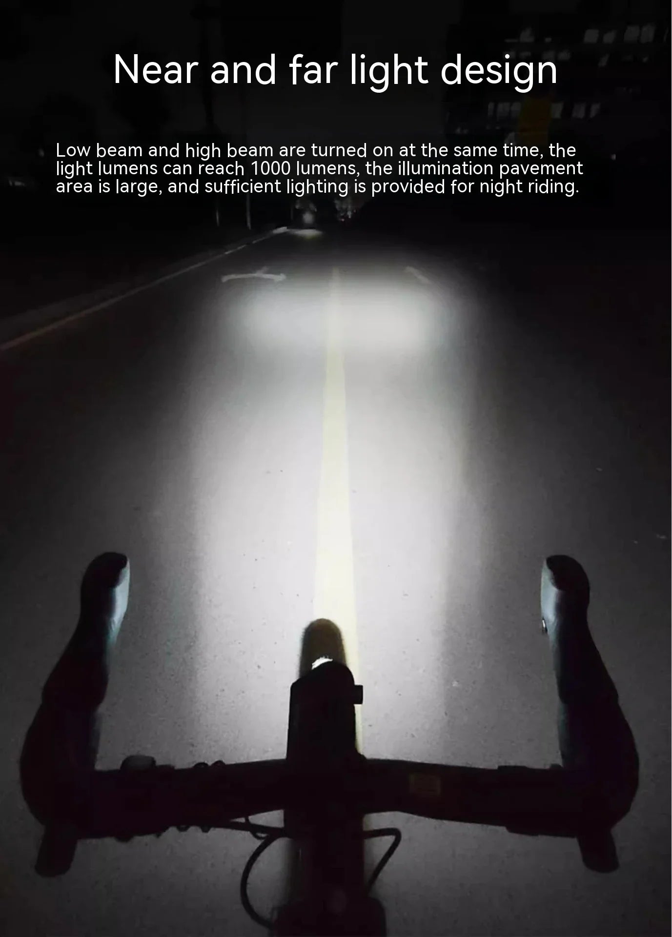 Powerful 1000-lumen bicycle headlight with waterproof design, long battery life, and intuitive controls for safe night cycling in the UK