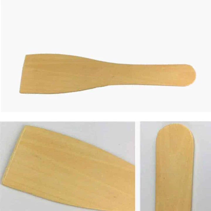 A set of premium heat-resistant wooden cooking spatulas for versatile kitchen use