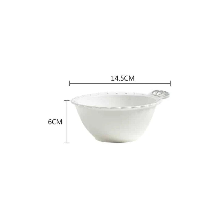 Elegant diamond ring-inspired porcelain dinnerware set with plate, bowl, and cup in a minimalist white colour