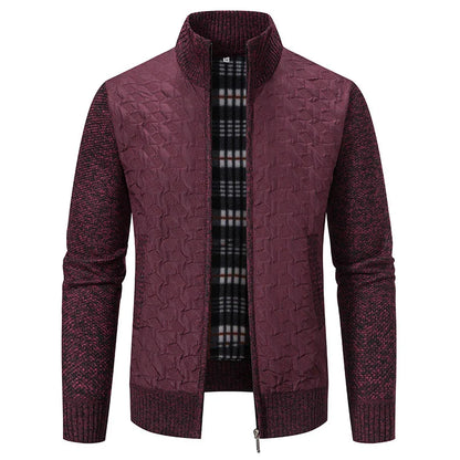 Premium slim-fit jacket with stand collar in a range of classic colours, made from high-quality chenille fabric for exceptional warmth and comfort.