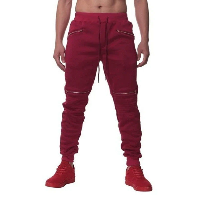 Stylish sports trousers with double pockets and zipper accents for an active lifestyle