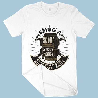 Official Scout T-Shirt in Asphalt colour, featuring premium Airlume cotton construction and a classic scouting design