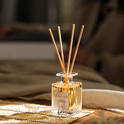 Romantic Manor Perfume Reed Diffuser - Elegant glass bottle with premium essential oil fragrance for a soothing and inviting atmosphere