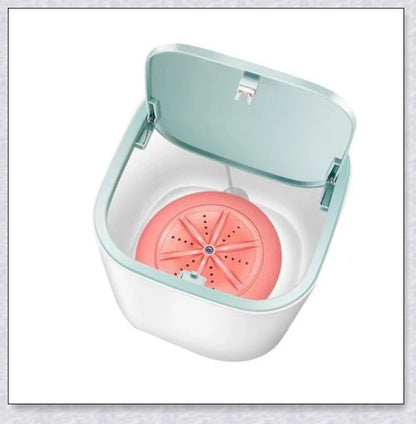 Compact, portable washing machine with customisable water levels and high-power cleaning capabilities
