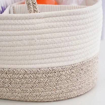 Eco-Friendly Kitchen and Nursery Multi-Functional Storage Basket in Beige Colour