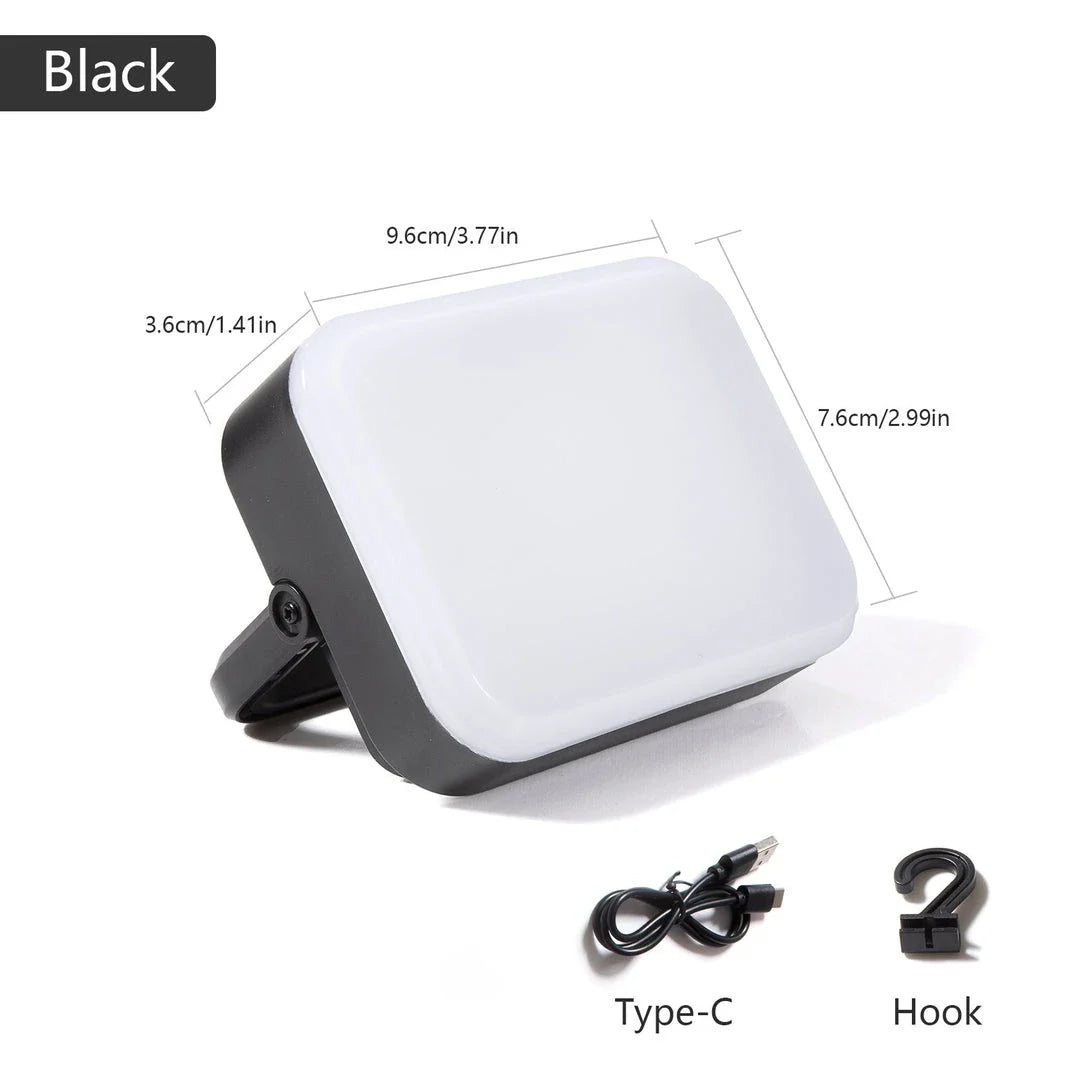 A versatile LED camping lantern with various lighting modes and a magnetic base, perfect for outdoor adventures and emergency situations.