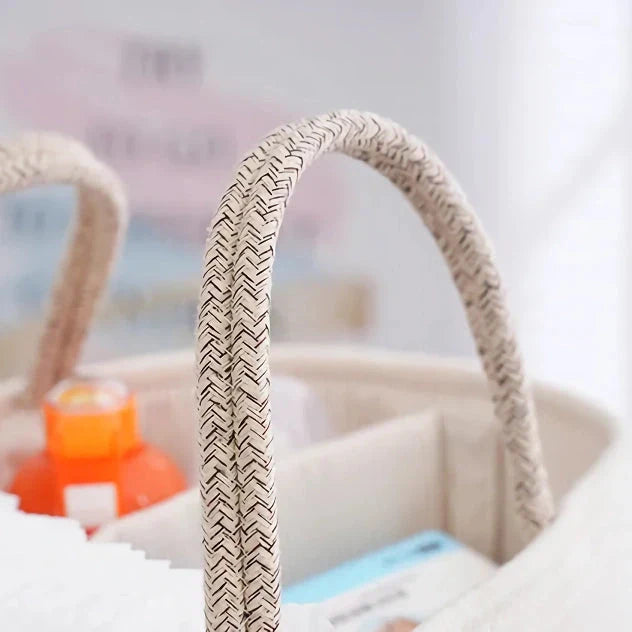 Eco-Friendly Kitchen and Nursery Multi-Functional Storage Basket in Beige Colour