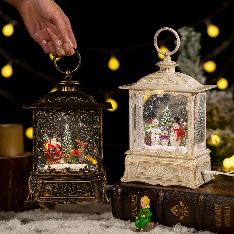 Exquisite crystal ball music box decoration that plays Christmas carols, made with high-quality materials for long-lasting use