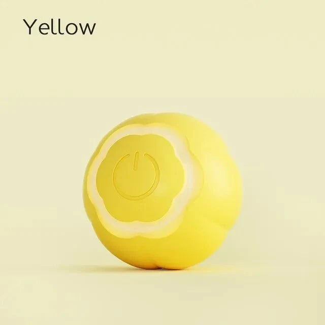 Intelligent LED cat toy ball with dynamic movements and colourful lights to engage and entertain feline companions