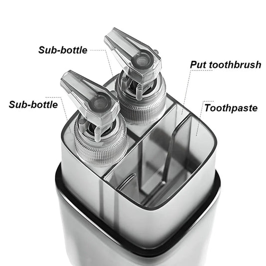 Premium Travel Toothbrush and Toiletry Organiser Set with separate compartments, leak-proof cups, and accessories