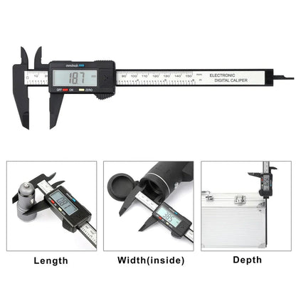 Precision Digital Vernier Caliper with Clear LCD Display - Accurate Measurements for Professional and DIY Projects
