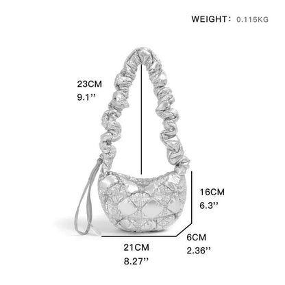 Stylish plaid quilted sling bag with adjustable strap for versatile shoulder or crossbody wear