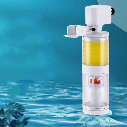 Premium 3-in-1 fish tank with integrated filtration system, sleek wall-mounted design, and durable plastic construction