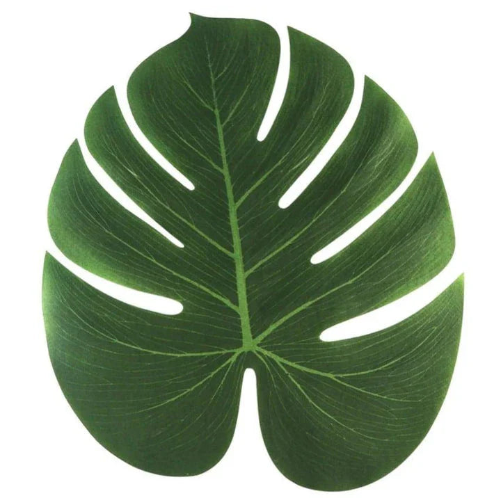 Beautifully designed palm leaf placemats made from premium silk cloth, offering a touch of natural elegance to your table.