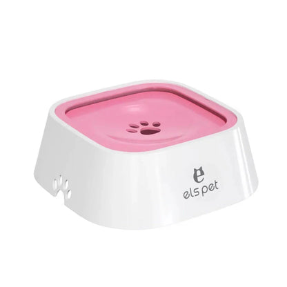 1L Splash Proof Pet Water Bowl in grey, with floating design to prevent spills and keep floors dry