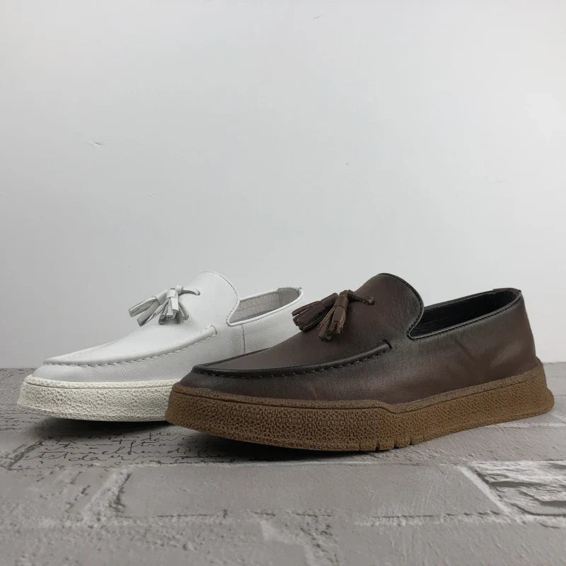 Premium leather shoes with breathable design and classic colours