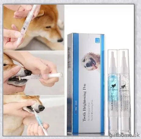 Dog Teeth Plaque Removing Pens - Premium dental cleaning system for dogs with dual-pen design and all-natural ingredients