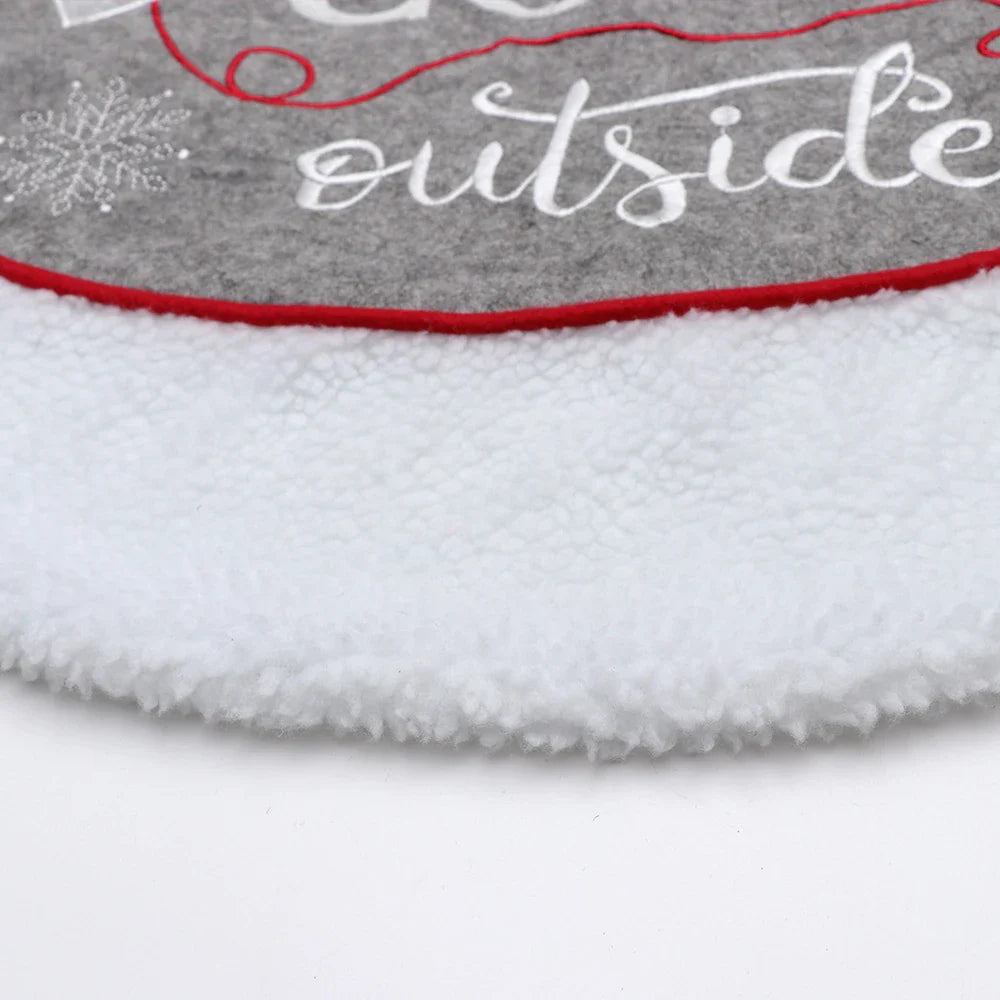 Festive 48-inch Gloves Pattern Tree Skirt - Premium Christmas Tree Decor with Playful Design