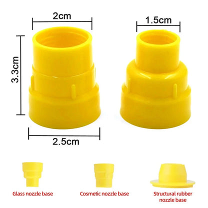 Premium Stainless Steel Caulk Nozzle Applicator Set with a variety of nozzle sizes for home DIY and renovation projects