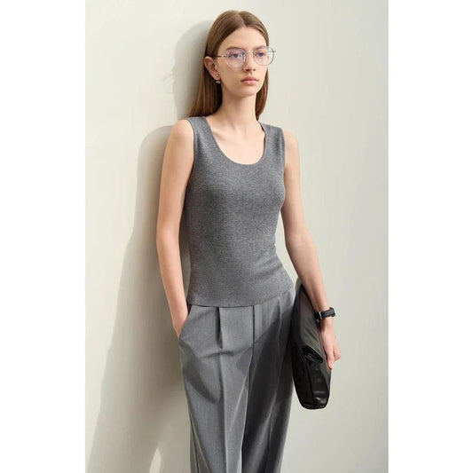 Elegant silk camisole with unique hollow-out design, perfect for summer in the UK