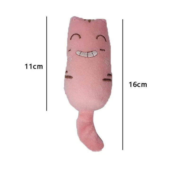 Soft, cuddly catnip-filled plush toy in a grey cotton colour, designed to captivate and entertain your feline friend.