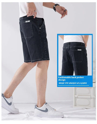Premium straight-leg capri trousers in black, grey, blue grey, and light blue colours, featuring an elastic waistband and a durable, wrinkle-resistant fabric blend.