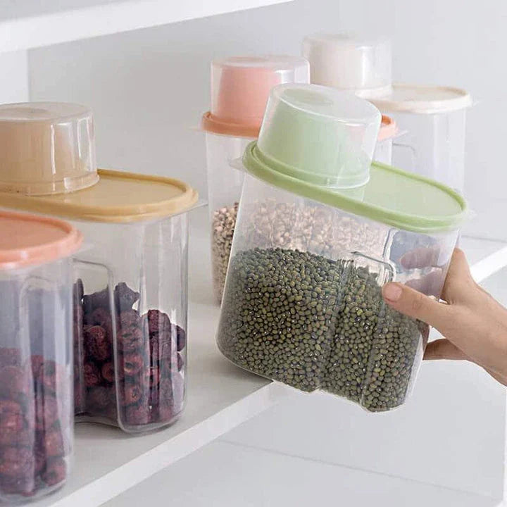 Premium plastic food storage containers set with airtight lids and transparent design for efficient kitchen organisation