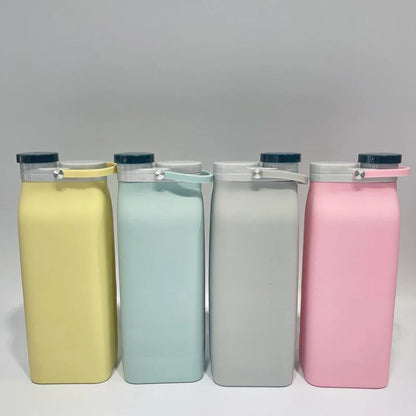 Compact and stylish folding cup made of soft silicone, available in various colours, perfect for on-the-go refreshment