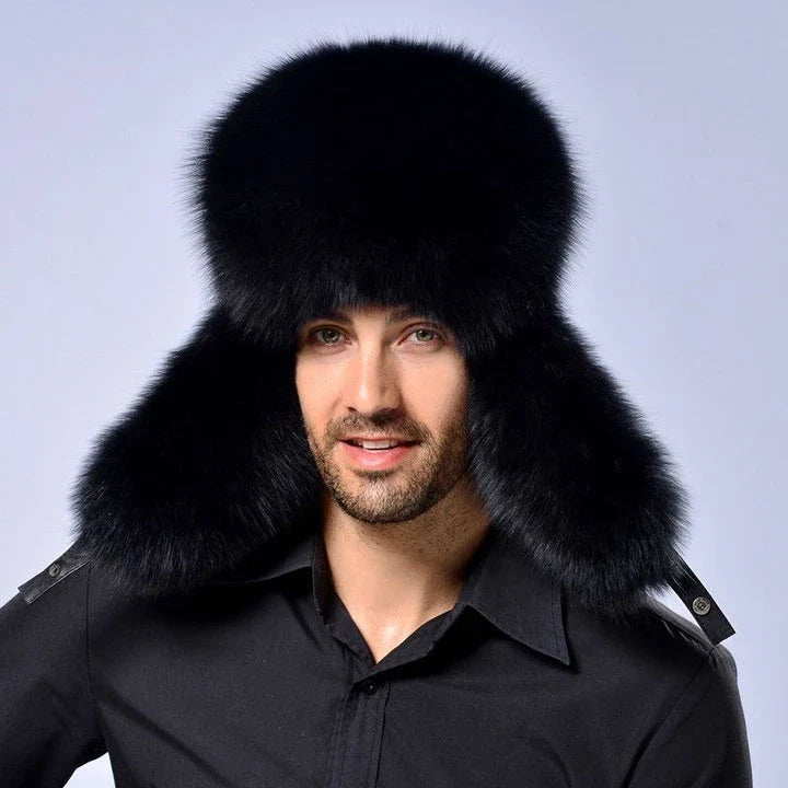 Premium insulated Ushanka hat made of durable artificial leather for optimal warmth and comfort in cold British weather
