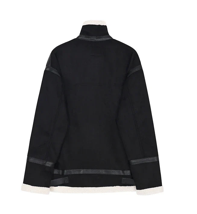Premium casual lambswool jacket for stylish British gentlemen, featuring a zip-up design, timeless solid colour, and durable construction.