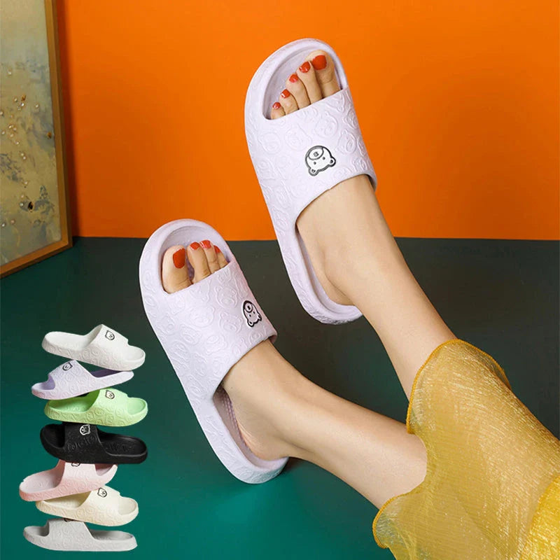 Soft, cosy bear-themed slippers with non-slip soles for comfortable indoor wear