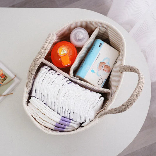 Eco-Friendly Kitchen and Nursery Multi-Functional Storage Basket in Beige Colour