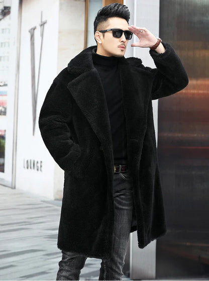 Premium British cashmere fur coat with tailored silhouette and stylish fur trim for exceptional winter warmth and elegance