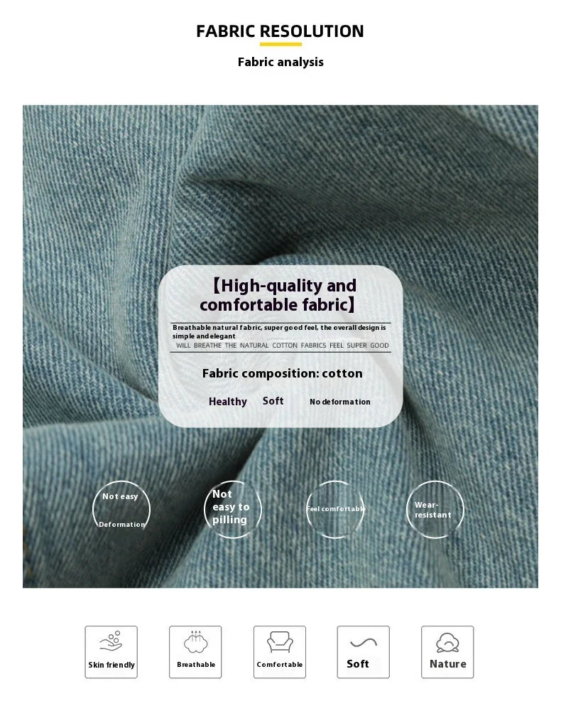 Premium light blue washed relaxed fit jeans with subtle fading and distressing, made from high-quality cotton for exceptional comfort and durability.