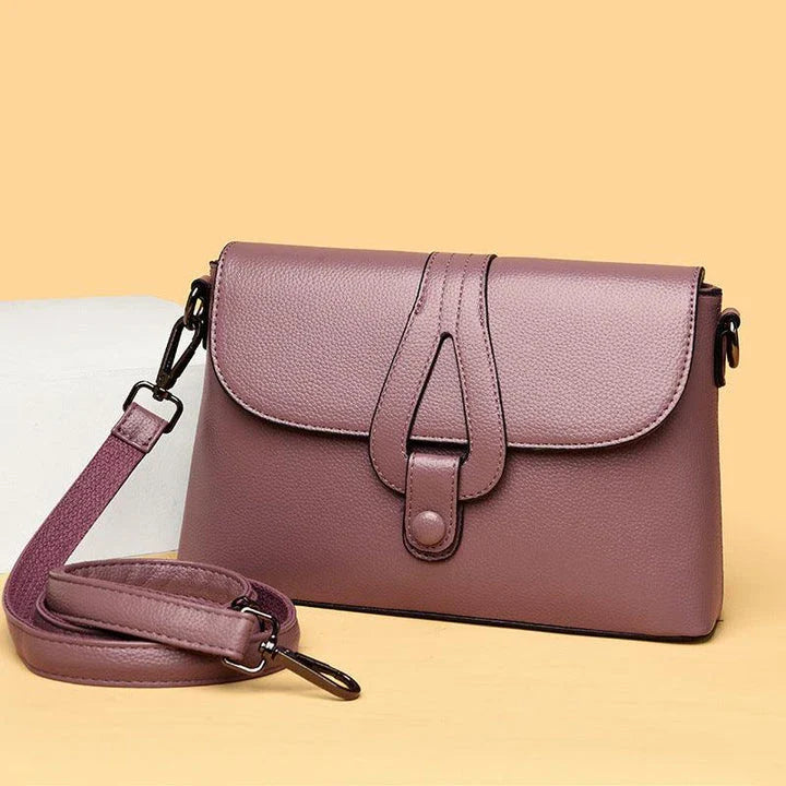 Premium genuine leather diagonal shoulder bag in a range of stylish colours, featuring a roomy interior, adjustable strap, and sophisticated design