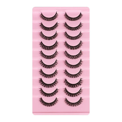 Premium synthetic false eyelashes with a sophisticated DD curve design and thick, volumised appearance for a captivating eye transformation