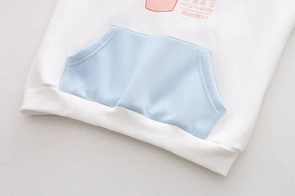 Premium Luxury Hooded Velvet Jumper for Students in White or Beige Velvet