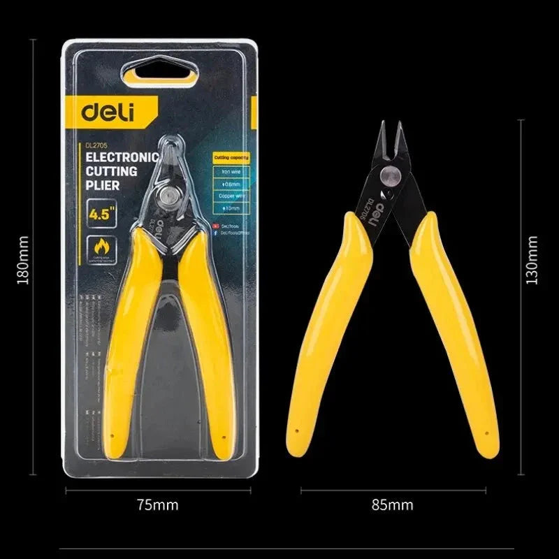 Premium 4.5-Inch Plastic Cutting Nippers with Non-Slip Handle for Electricians, DIY Enthusiasts, and Professionals