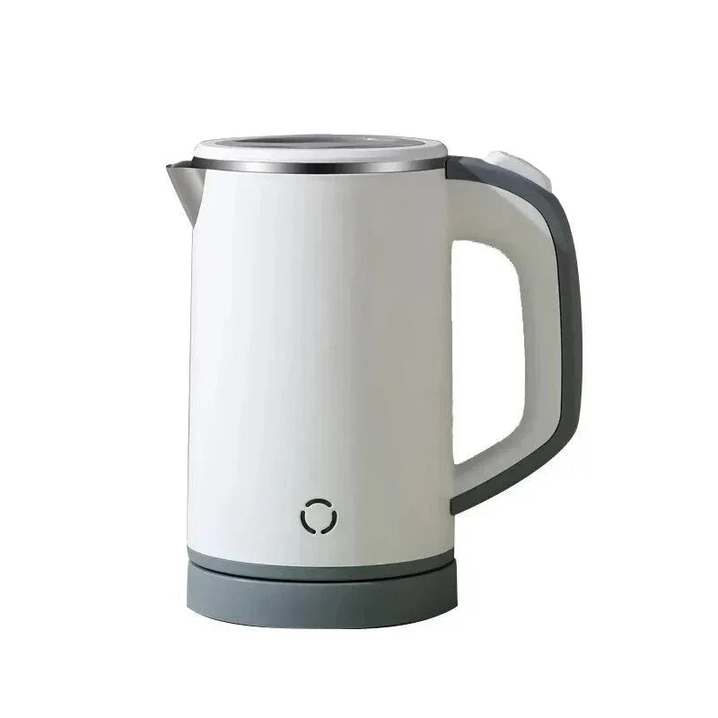 Compact stainless steel electric kettle with fast heating, cordless convenience, and durable construction