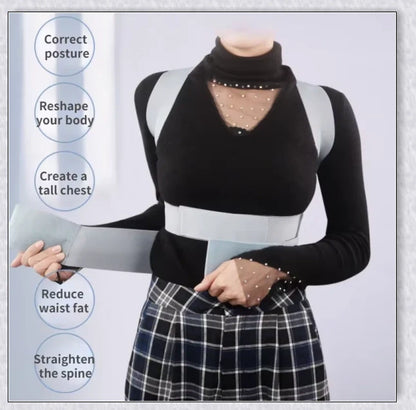 Premium invisible scoliosis brace for adults with adjustable straps and Velcro bands for customised support and improved posture