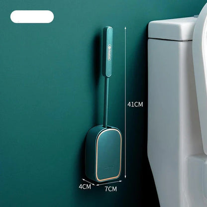 Eco-Friendly Silicone Toilet Brush with Quick-Dry Holder for Thorough, Hygienic Bathroom Cleaning
