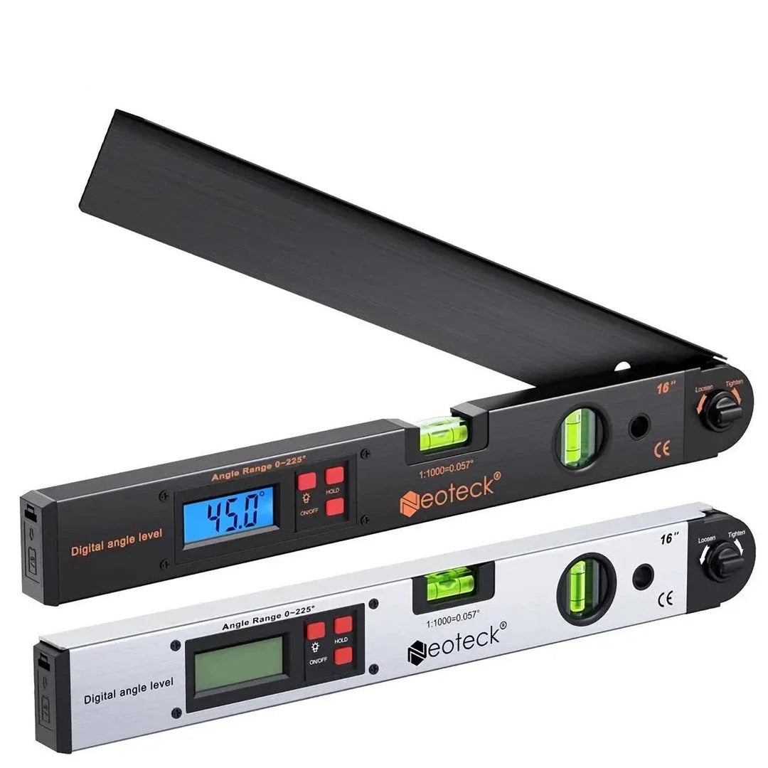LCD Digital Protractor Spirit Level for precise angle measurement in carpentry, woodworking, and DIY projects