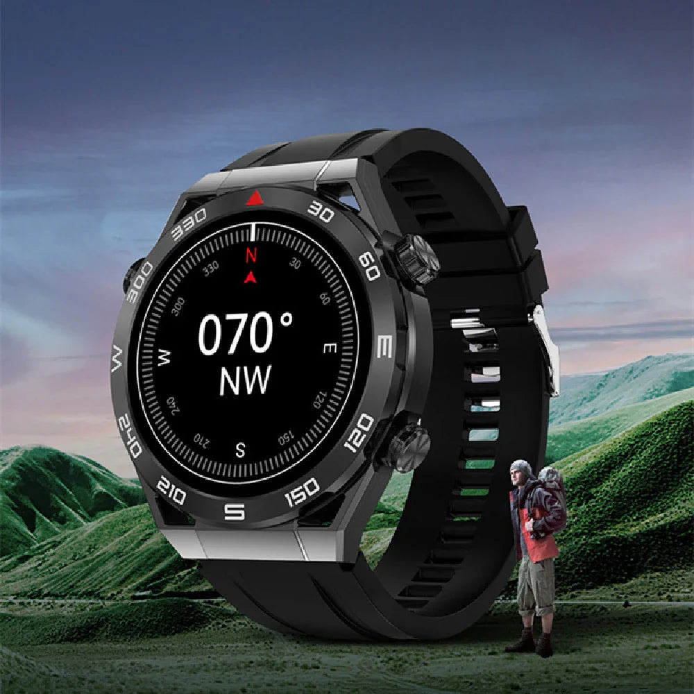 Premium smart watch with sleek alloy body, fitness tracking, and wireless charging capabilities