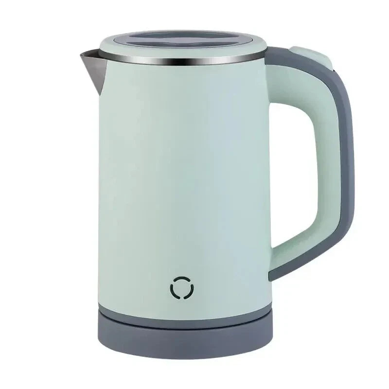 Compact stainless steel electric kettle with fast heating, cordless convenience, and durable construction