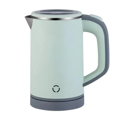Compact stainless steel electric kettle with fast heating, cordless convenience, and durable construction