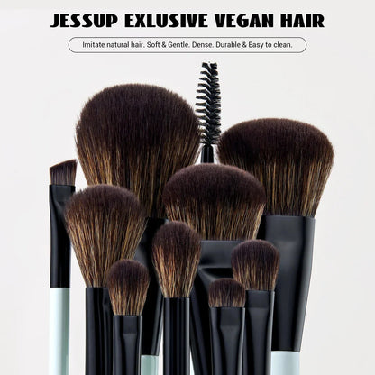 Premium makeup brush set with dual-ended design for flawless foundation, contour, blush, and eyeshadow application