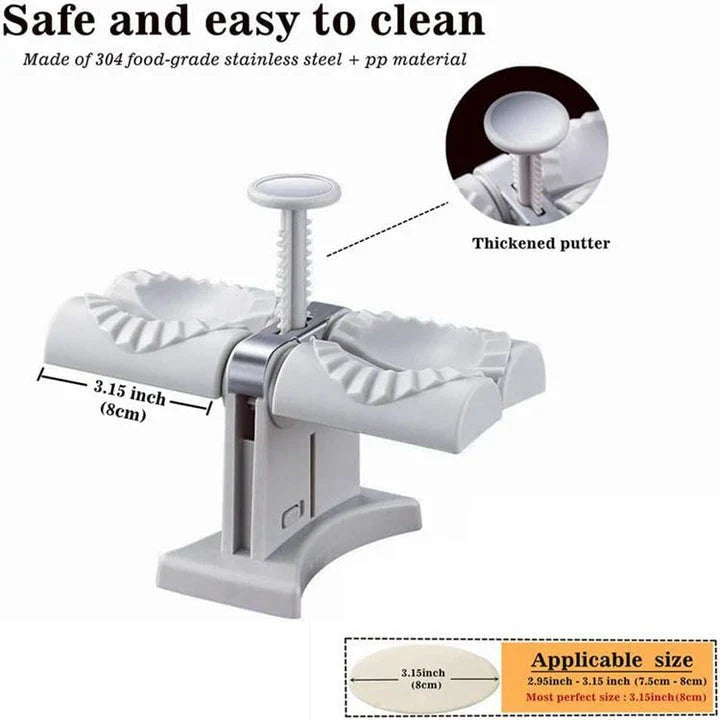 Automatic Dumpling Maker with Double Heads - Effortlessly create restaurant-quality dumplings, ravioli, and pierogi at home