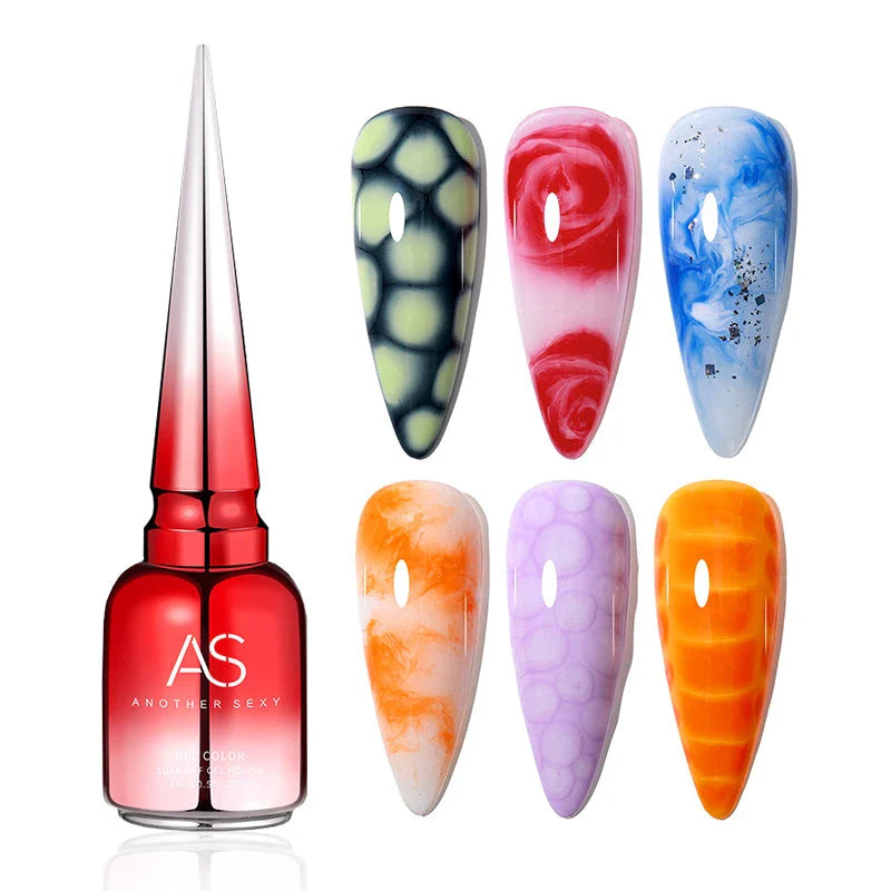 Clear Blooming Gel Polish with mesmerizing marble effects for long-lasting, professional-looking nails