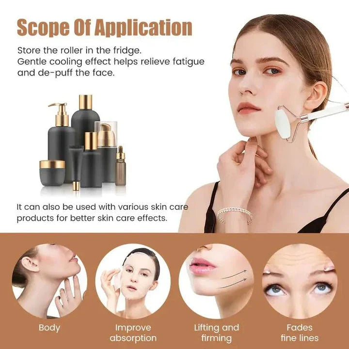 Gua Sha Roller and Scraping Board Set for Facial Massage and Skin Rejuvenation
