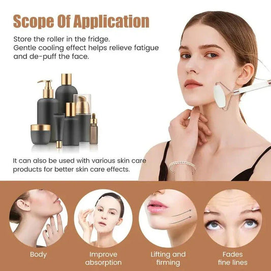 Gua Sha Roller and Scraping Board Set for Facial Massage and Skin Rejuvenation